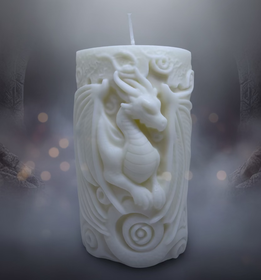 Kerze Drache - Handgefertigte Fantasy-Figurenkerze aus Sojawachs I Manufaktur Wohlleben