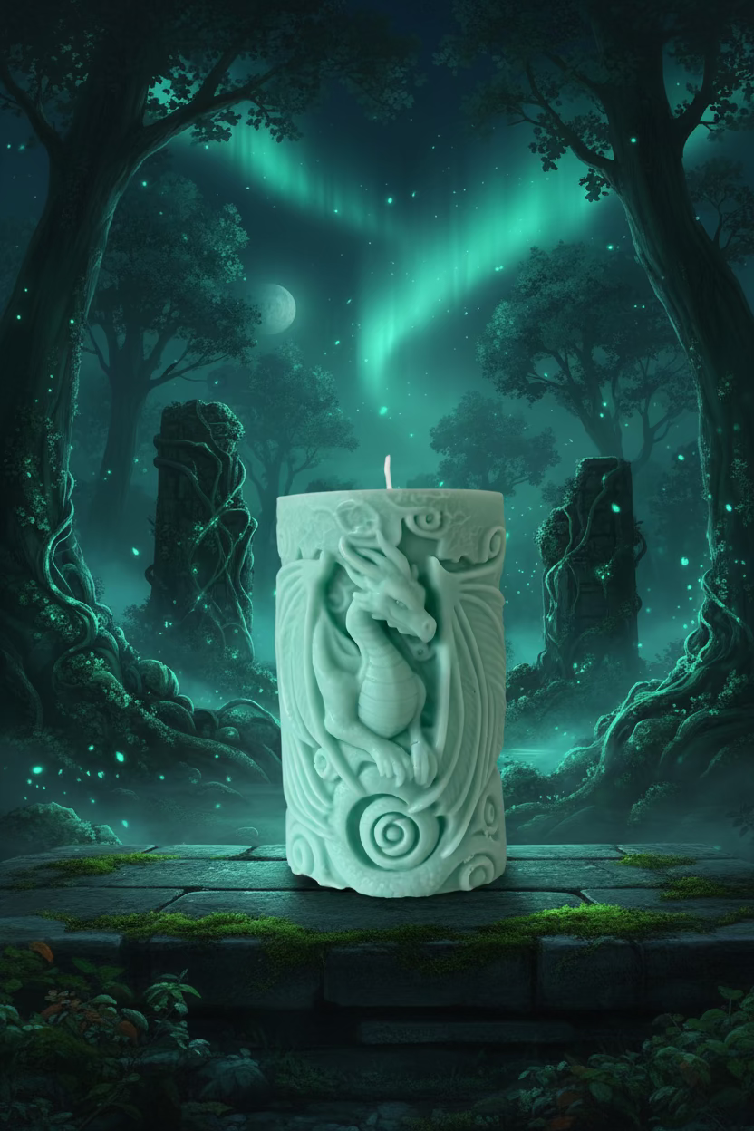 Kerze Drache - Handgefertigte Fantasy-Figurenkerze aus Sojawachs I Manufaktur Wohlleben