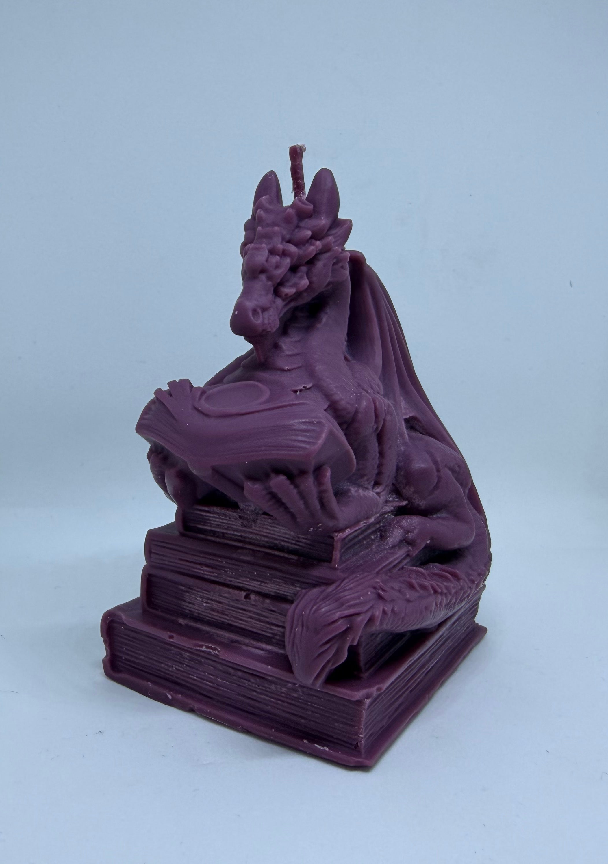 Kerze Drache mit Buch