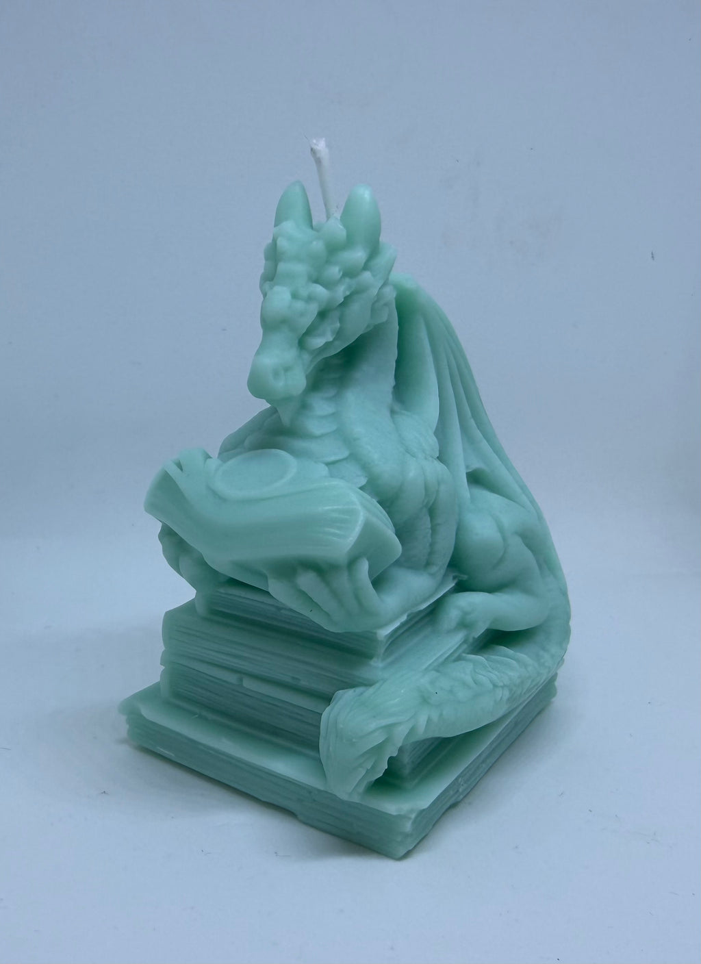 Kerze Drache mit Buch