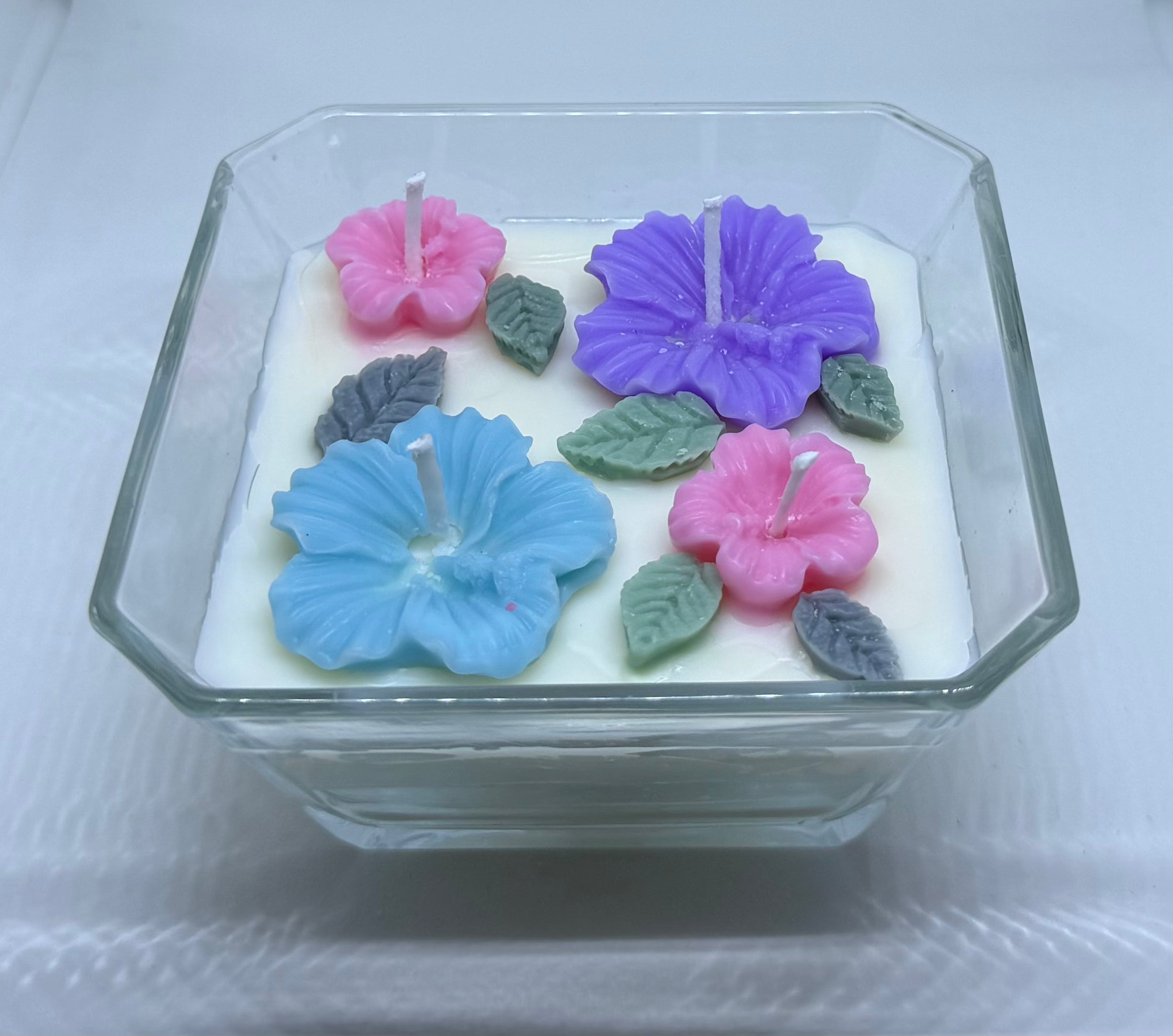 Kerze Hibiskusblüten