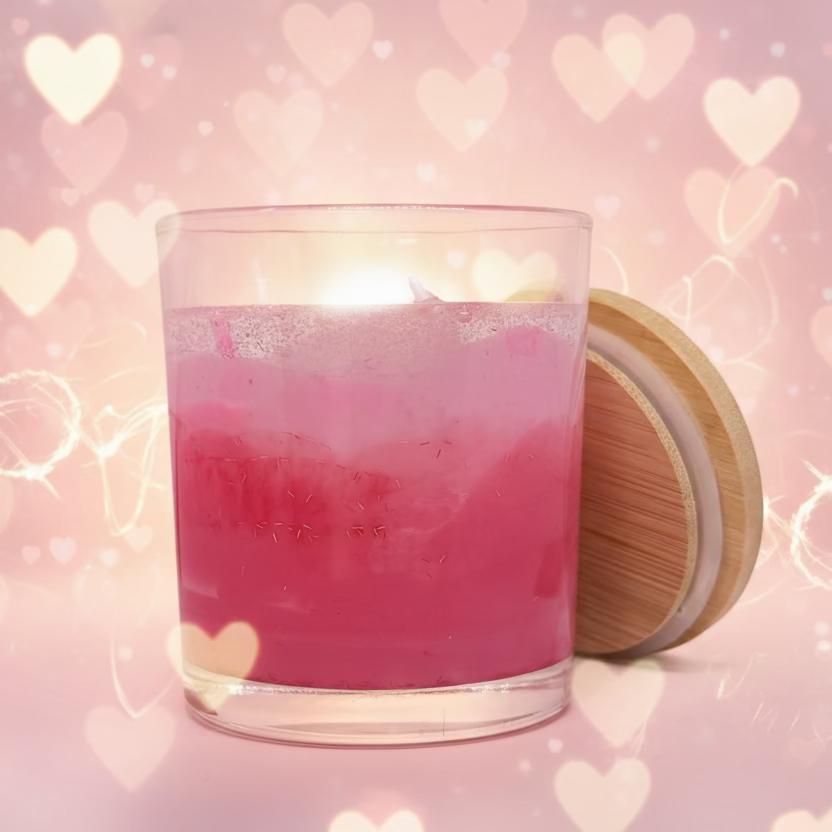 Kerze I Love You - Handgefertigte Behälterkerze aus Soja- und Gelwachs I Manufaktur Wohlleben