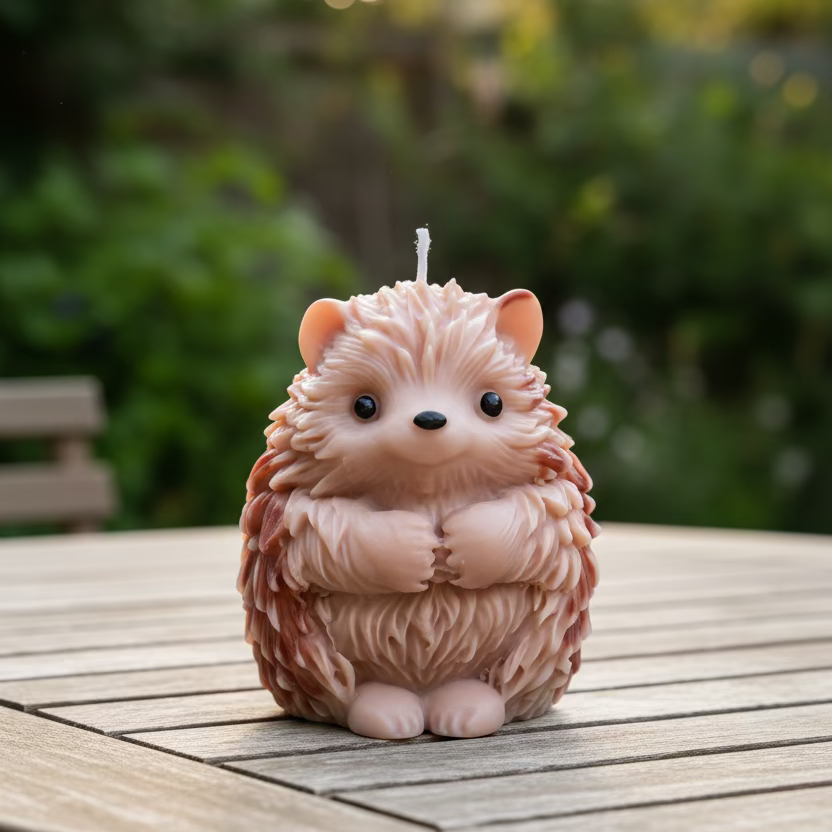 Kerze Igel - Handgefertigte Kerze aus Sojawachs als Deko oder Geschenk I Manufaktur Wohlleben