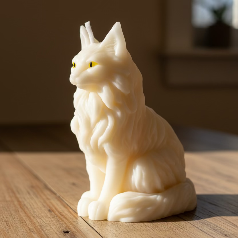 Kerze Katze - Handgefertigte Kerze aus Sojawachs als Deko oder Geschenk I Manufaktur Wohlleben