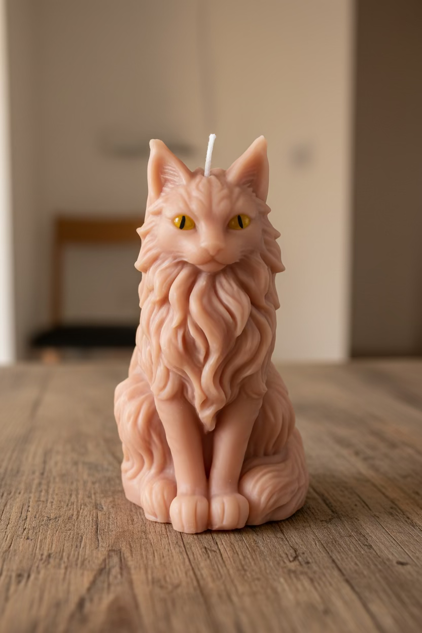 Kerze Katze - Handgefertigte Kerze aus Sojawachs als Deko oder Geschenk I Manufaktur Wohlleben