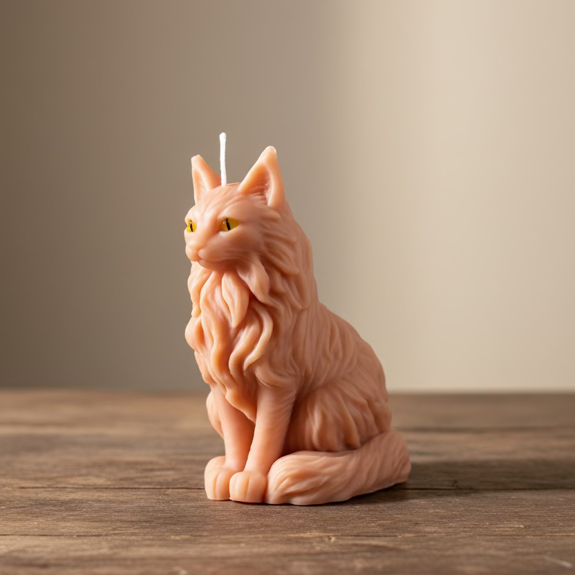 Kerze Katze - Handgefertigte Kerze aus Sojawachs als Deko oder Geschenk I Manufaktur Wohlleben