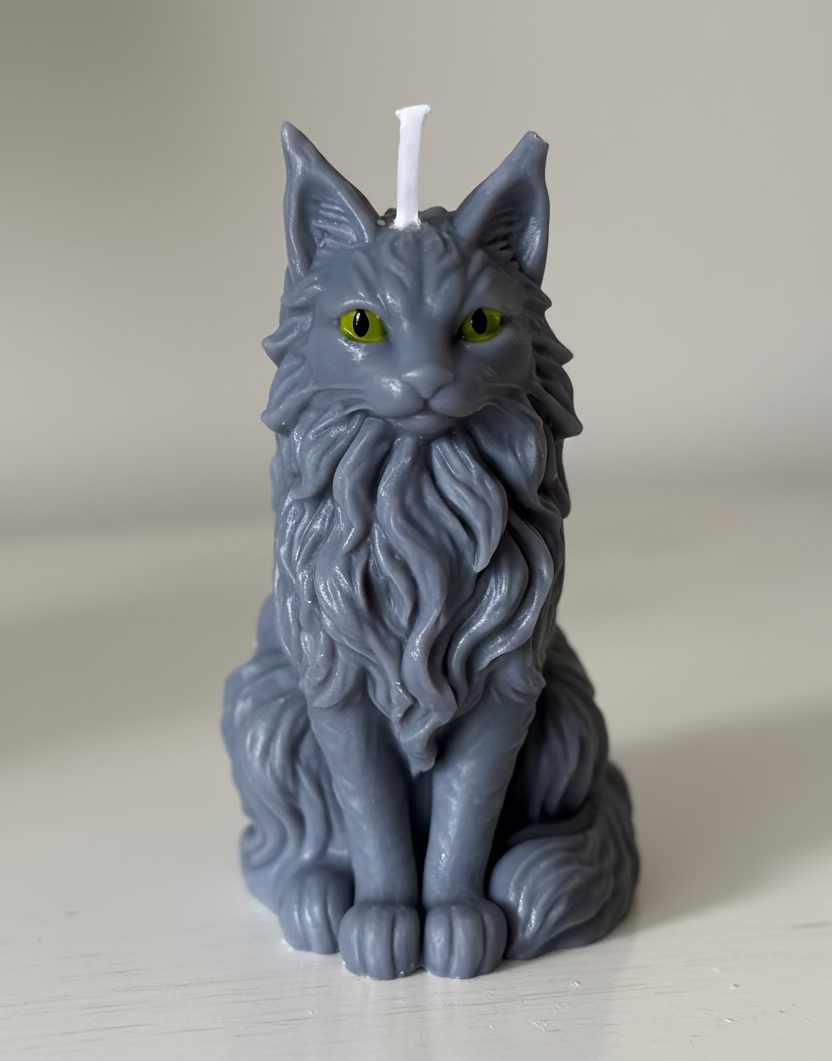 Kerze Katze - Handgefertigte Kerze aus Sojawachs als Deko oder Geschenk I Manufaktur Wohlleben