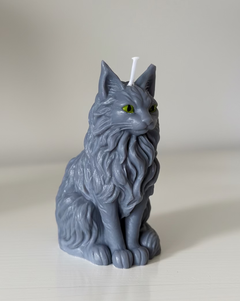 Kerze Katze - Handgefertigte Kerze aus Sojawachs als Deko oder Geschenk I Manufaktur Wohlleben