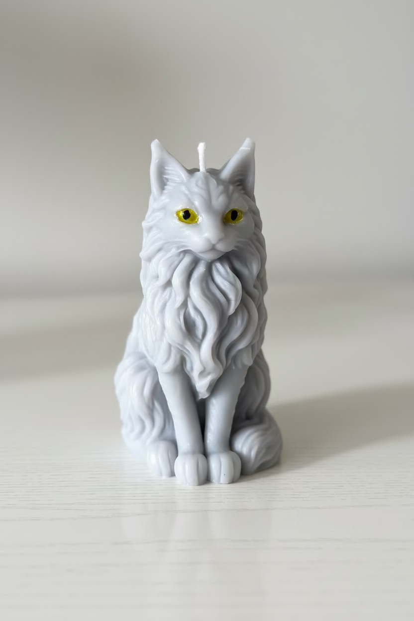 Kerze Katze - Handgefertigte Kerze aus Sojawachs als Deko oder Geschenk I Manufaktur Wohlleben