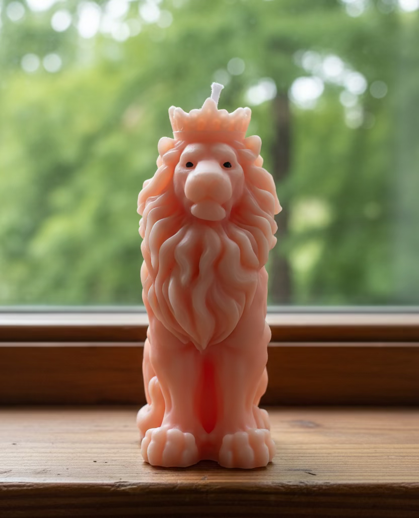 Kerze Löwe - Handgefertigte Kerze aus Sojawachs als Deko oder Geschenk I Manufaktur Wohlleben