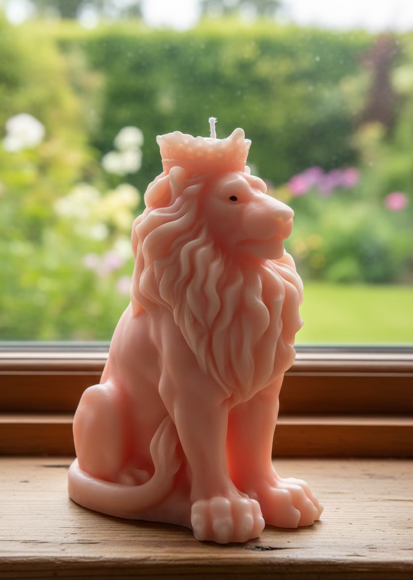 Kerze Löwe - Handgefertigte Kerze aus Sojawachs als Deko oder Geschenk I Manufaktur Wohlleben