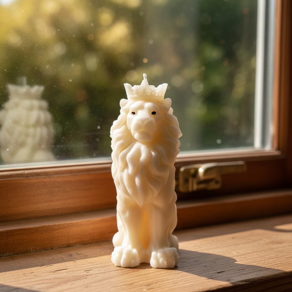Kerze Löwe - Handgefertigte Kerze aus Sojawachs als Deko oder Geschenk I Manufaktur Wohlleben