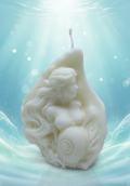 Kerze Meeresgöttin - Handgefertigte Fantasy-Figurenkerze aus Sojawachs in Natur I Manufaktur Wohlleben