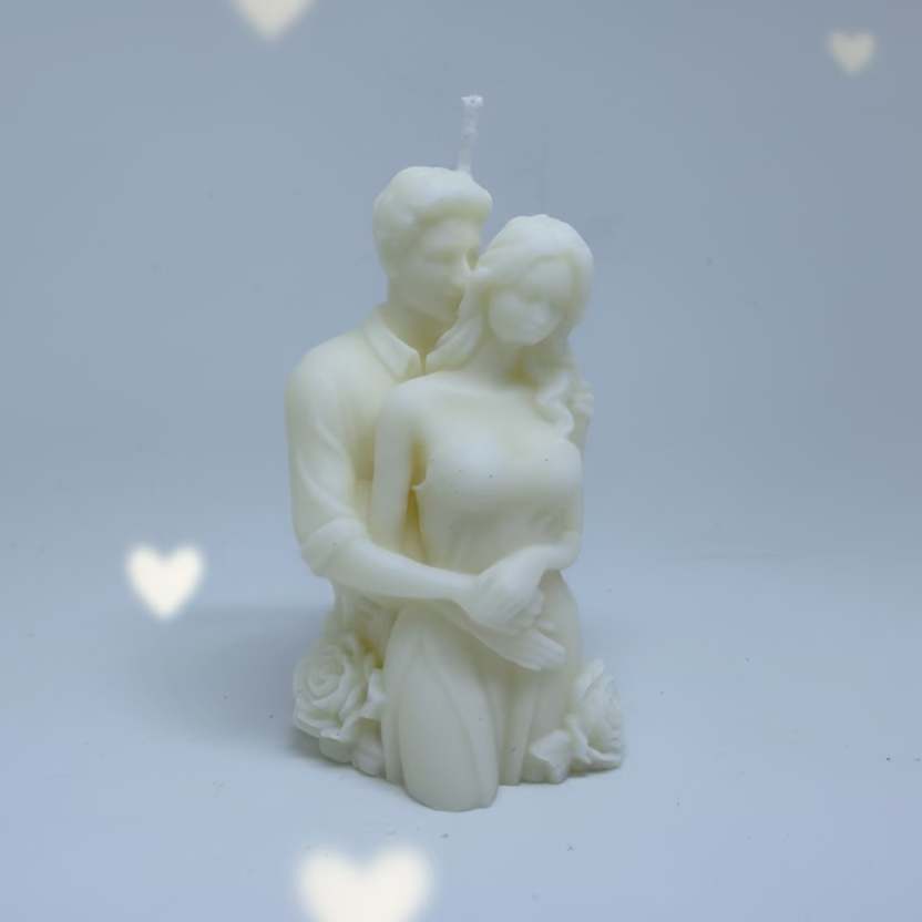 Kerze Pärchen - Handgefertigte romantische Figurenkerze aus Sojawachs I Manufaktur Wohlleben