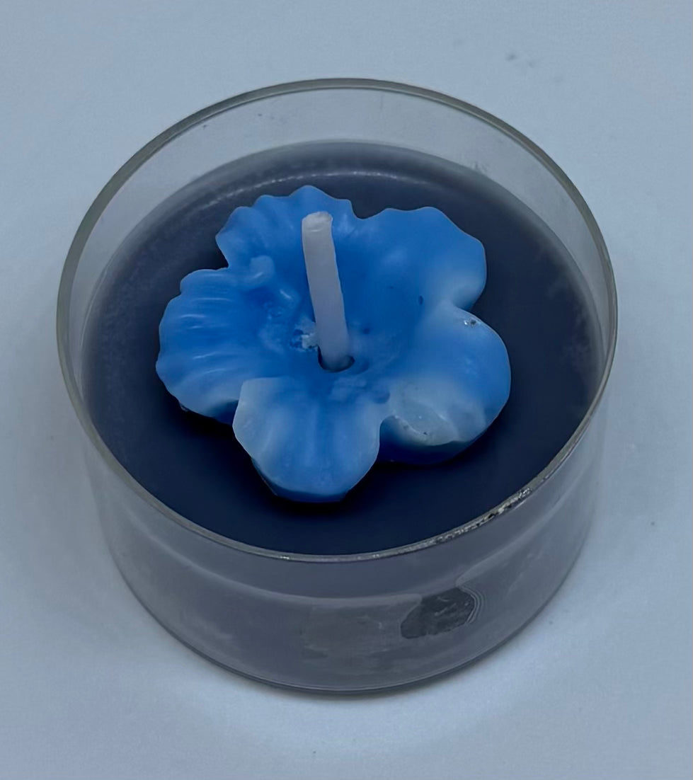 Teelichter Hibiskusblüten anthrazit