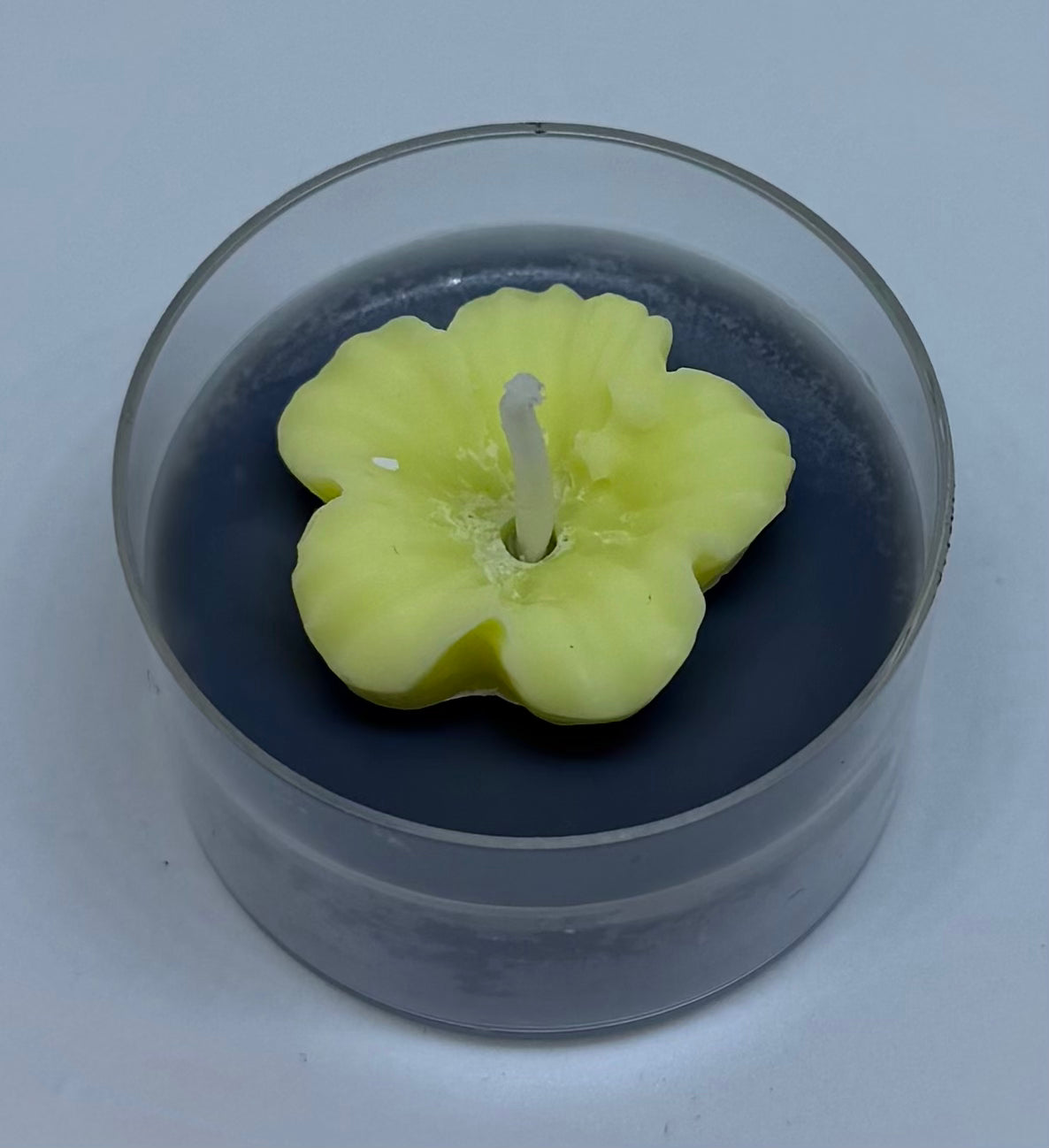 Teelichter Hibiskusblüten anthrazit