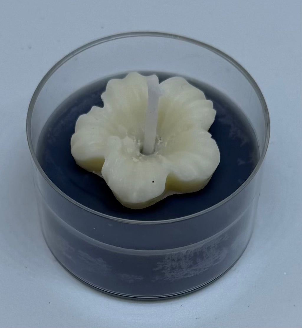 Teelichter Hibiskusblüten anthrazit